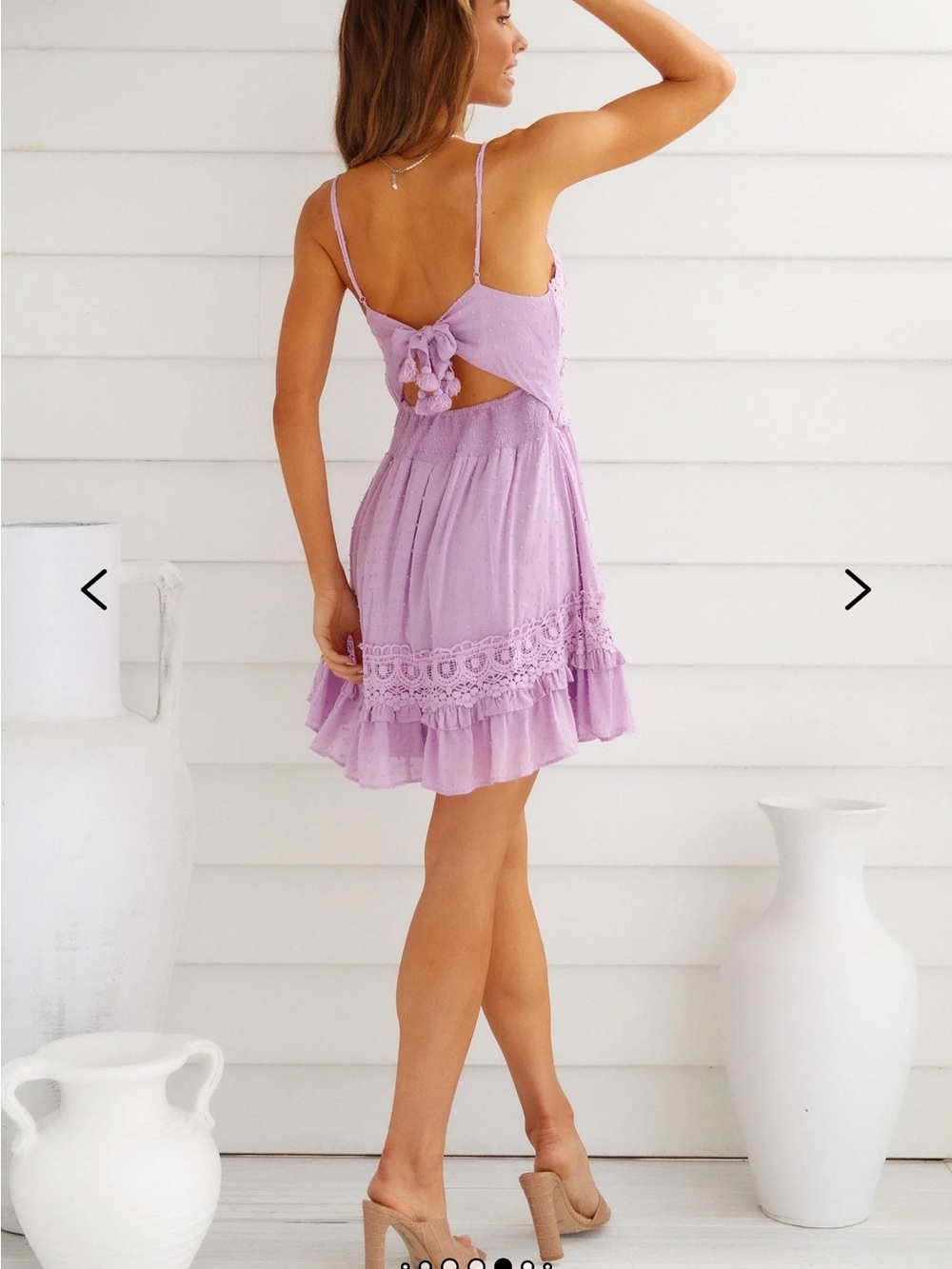 Hello Molly Shady Lady Lavender Lace-Trim Summer Dress - Picture 8 of 16